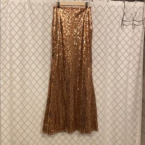 Sequin maxi skirt